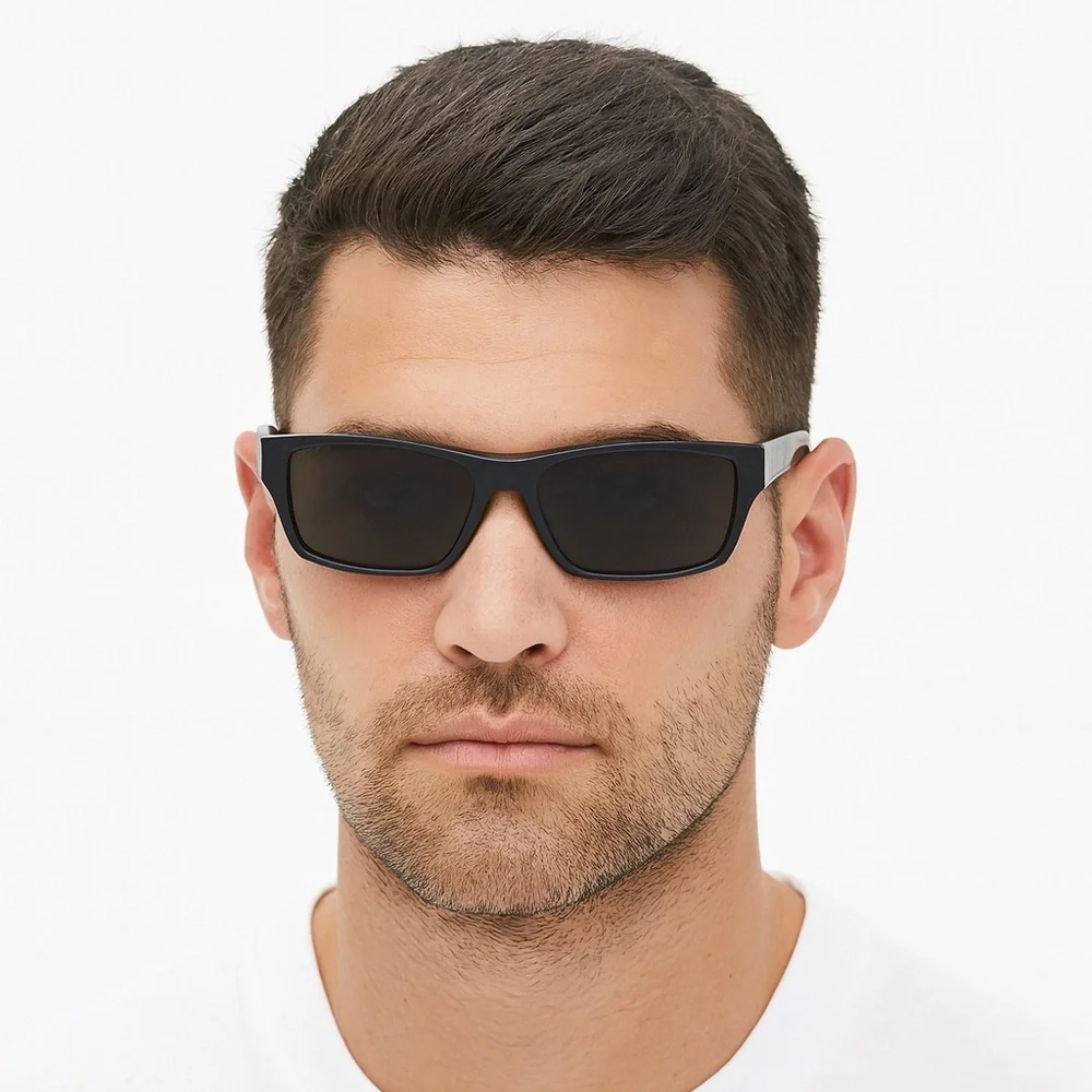 Gai Mattiolo Black Oval Sunglasses – Dark Green Lenses, Vintage Designer Italy